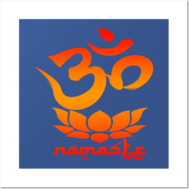 namaste red Wall Art by robotface